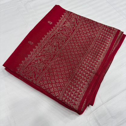 Premium Munga Silk Saree for Women with Rich Pallu & Gold Zari Border | Wedding & Festive Collection | Radha By Rapid Rashmi