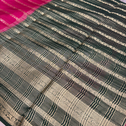 Premium Semi Crepe Silk Saree for Women | Elegant Contrast Design with Matching Blouse Piece | Office, Festive & Party Wear | Radha By Rapid Rashmi