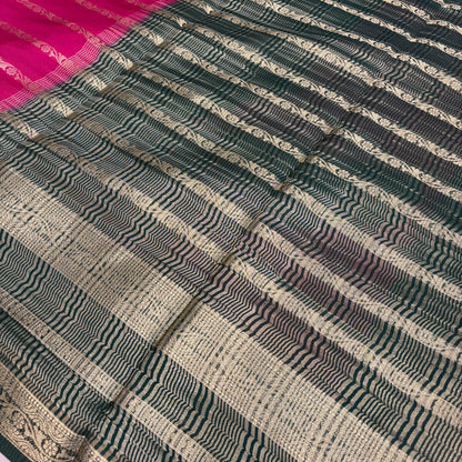 Premium Semi Crepe Silk Saree for Women | Elegant Contrast Design with Matching Blouse Piece | Office, Festive & Party Wear | Radha By Rapid Rashmi