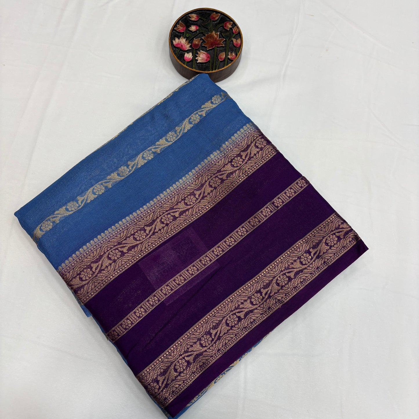 Premium Semi Crepe Silk Saree for Women | Elegant Contrast Design with Matching Blouse Piece | Office, Festive & Party Wear | Radha By Rapid Rashmi