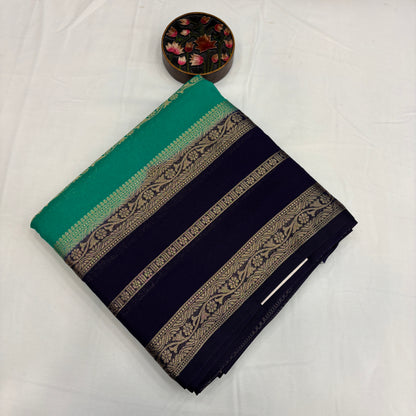 Premium Semi Crepe Silk Saree for Women | Elegant Contrast Design with Matching Blouse Piece | Office, Festive & Party Wear | Radha By Rapid Rashmi