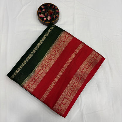 Premium Semi Crepe Silk Saree for Women | Elegant Contrast Design with Matching Blouse Piece | Office, Festive & Party Wear | Radha By Rapid Rashmi