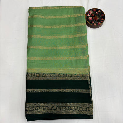 Premium Semi Crepe Silk Saree for Women | Elegant Contrast Design with Matching Blouse Piece | Office, Festive & Party Wear | Radha By Rapid Rashmi