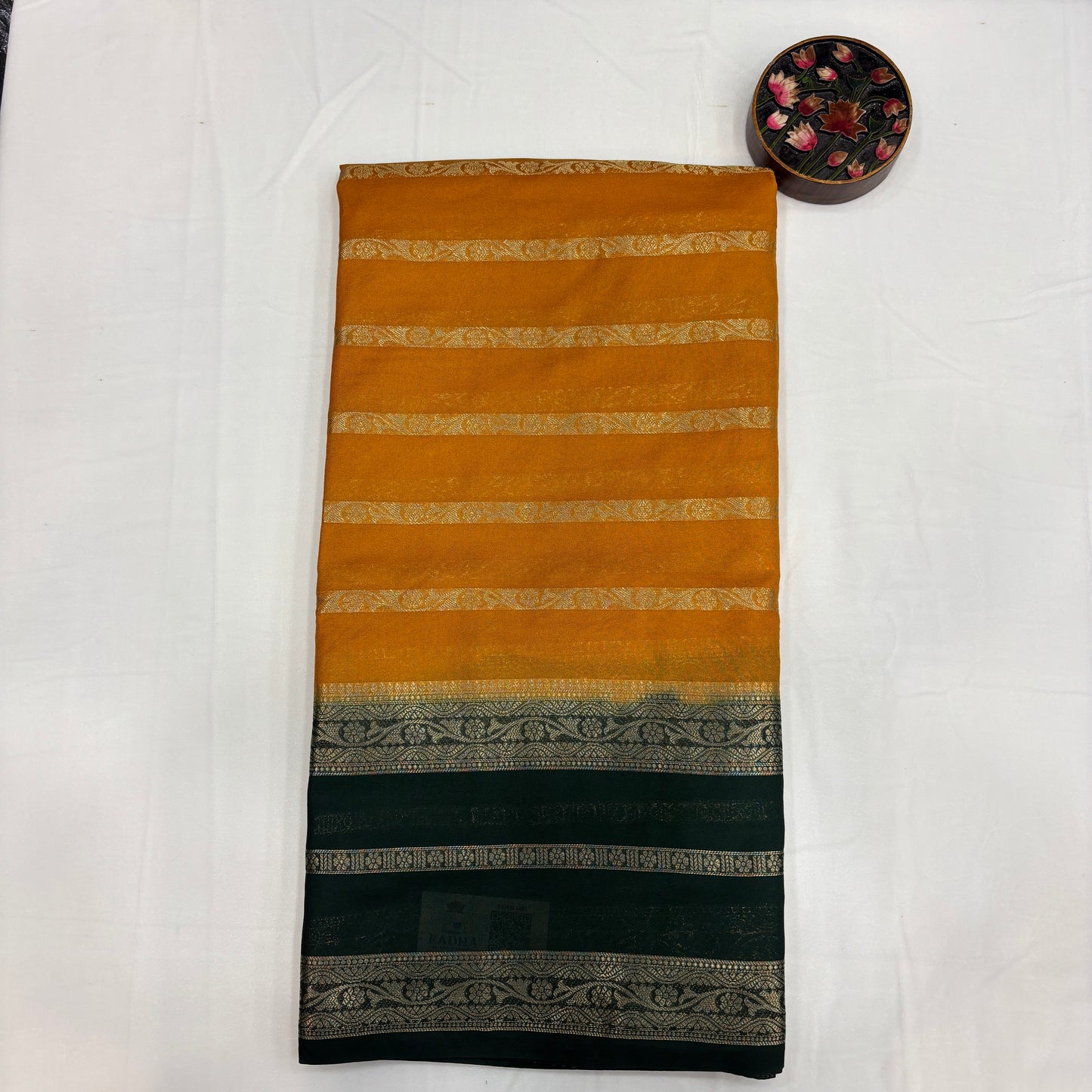 Premium Semi Crepe Silk Saree for Women | Elegant Contrast Design with Matching Blouse Piece | Office, Festive & Party Wear | Radha By Rapid Rashmi