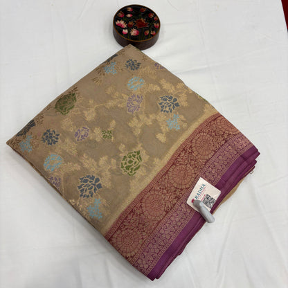 Premium Viscose Georgette Saree for Women | Elegant Floral Design with Rich Designer Pallu | Luxury Wedding, Festive & Reception Wear | Radha By Rapid Rashmi