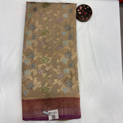 Premium Viscose Georgette Saree for Women | Elegant Floral Design with Rich Designer Pallu | Luxury Wedding, Festive & Reception Wear | Radha By Rapid Rashmi