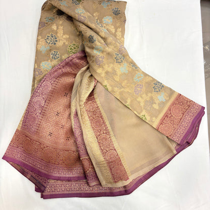 Premium Viscose Georgette Saree for Women | Elegant Floral Design with Rich Designer Pallu | Luxury Wedding, Festive & Reception Wear | Radha By Rapid Rashmi