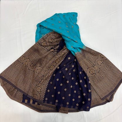Premium Georgette Saree for Women | Rich Pallu with Grand Border & Elegant Butta Design | Wedding, Reception & Festive Wear | Radha By Rapid Rashmi