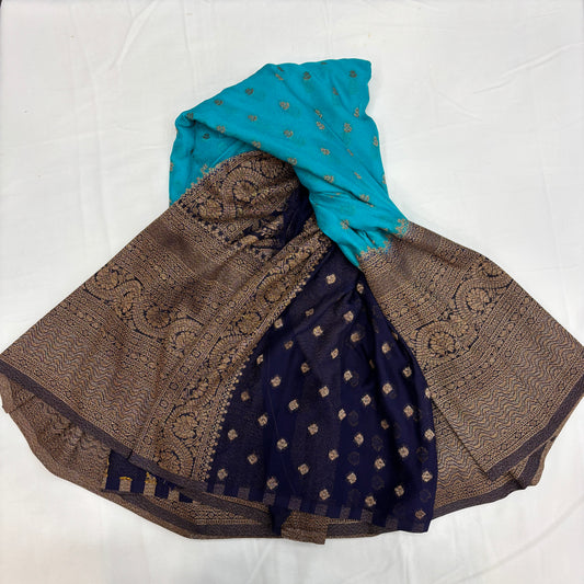 Premium Georgette Saree for Women | Rich Pallu with Grand Border & Elegant Butta Design | Wedding, Reception & Festive Wear | Radha By Rapid Rashmi