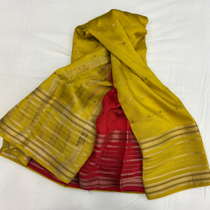 Premium Semi Crepe Saree for Women | Plain Body with Small Butta & Grand Border | Elegant Wedding, Festive & Traditional Wear | Radha By Rapid Rashmi