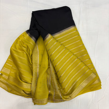 Premium Semi Crepe Saree with Leaf Design & Small Butta | Radha By Rapid Rashmi