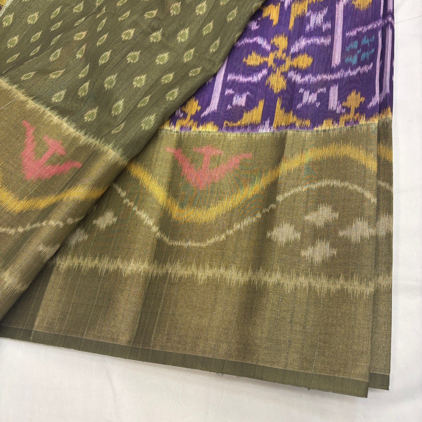 Premium Pochampally Semi Silk Saree with Traditional Handloom Ikat Patterns | Elegant Festive, Office & Ethnic Wear Saree for Women