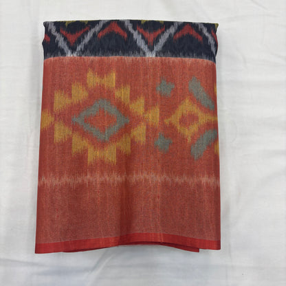 Premium Pochampally Semi Silk Saree with Traditional Handloom Ikat Patterns | Elegant Festive, Office & Ethnic Wear Saree for Women