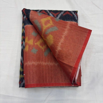 Premium Pochampally Semi Silk Saree with Traditional Handloom Ikat Patterns | Elegant Festive, Office & Ethnic Wear Saree for Women