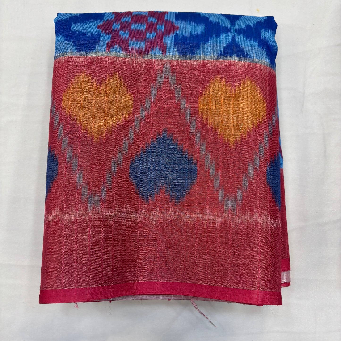 Premium Pochampally Semi Silk Saree with Traditional Handloom Ikat Patterns | Elegant Festive, Office & Ethnic Wear Saree for Women