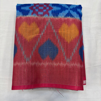 Premium Pochampally Semi Silk Saree with Traditional Handloom Ikat Patterns | Elegant Festive, Office & Ethnic Wear Saree for Women