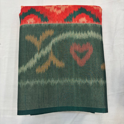 Premium Pochampally Semi Silk Saree with Traditional Handloom Ikat Patterns | Elegant Festive, Office & Ethnic Wear Saree for Women