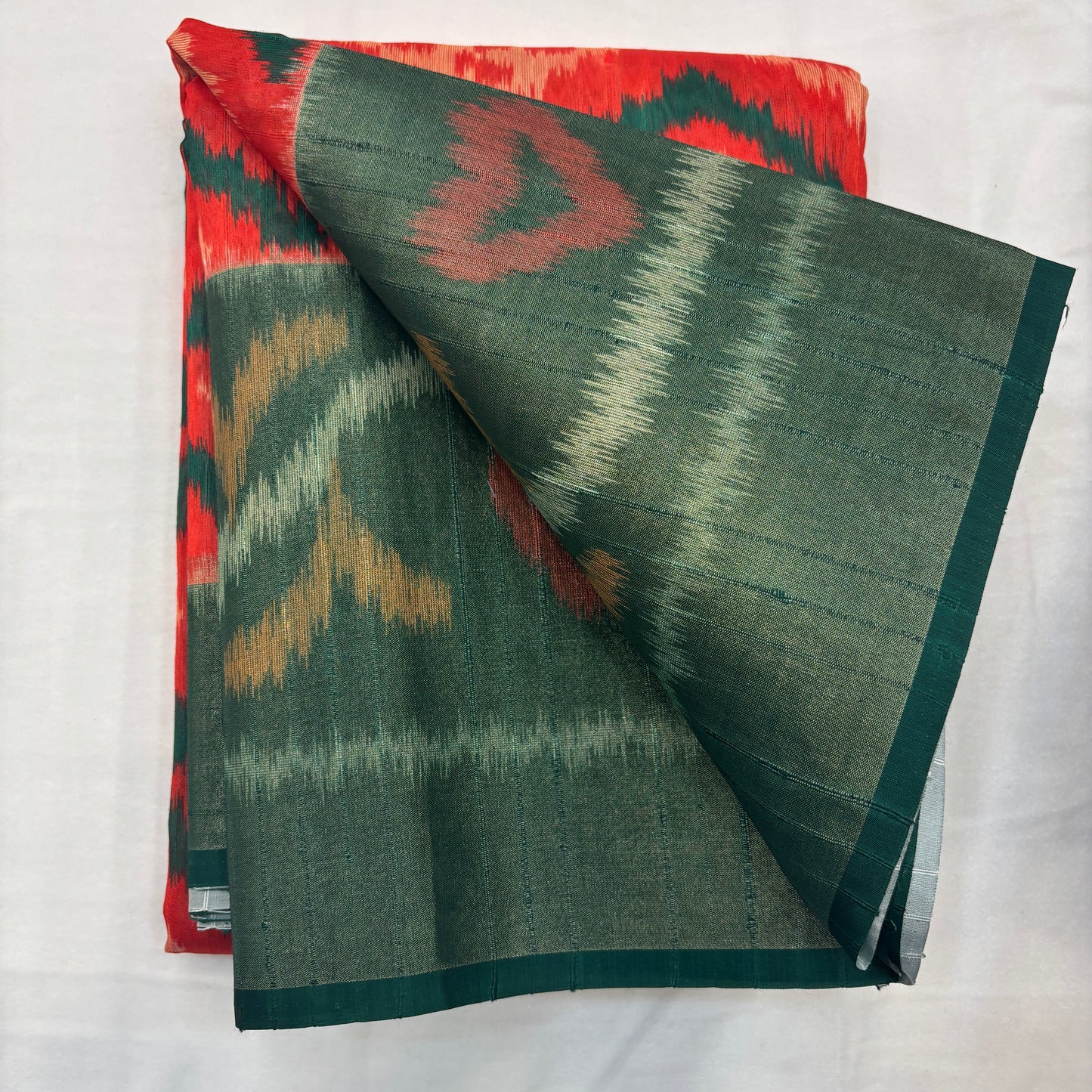 Premium Pochampally Semi Silk Saree with Traditional Handloom Ikat Patterns | Elegant Festive, Office & Ethnic Wear Saree for Women