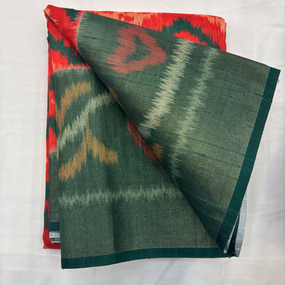 Premium Pochampally Semi Silk Saree with Traditional Handloom Ikat Patterns | Elegant Festive, Office & Ethnic Wear Saree for Women