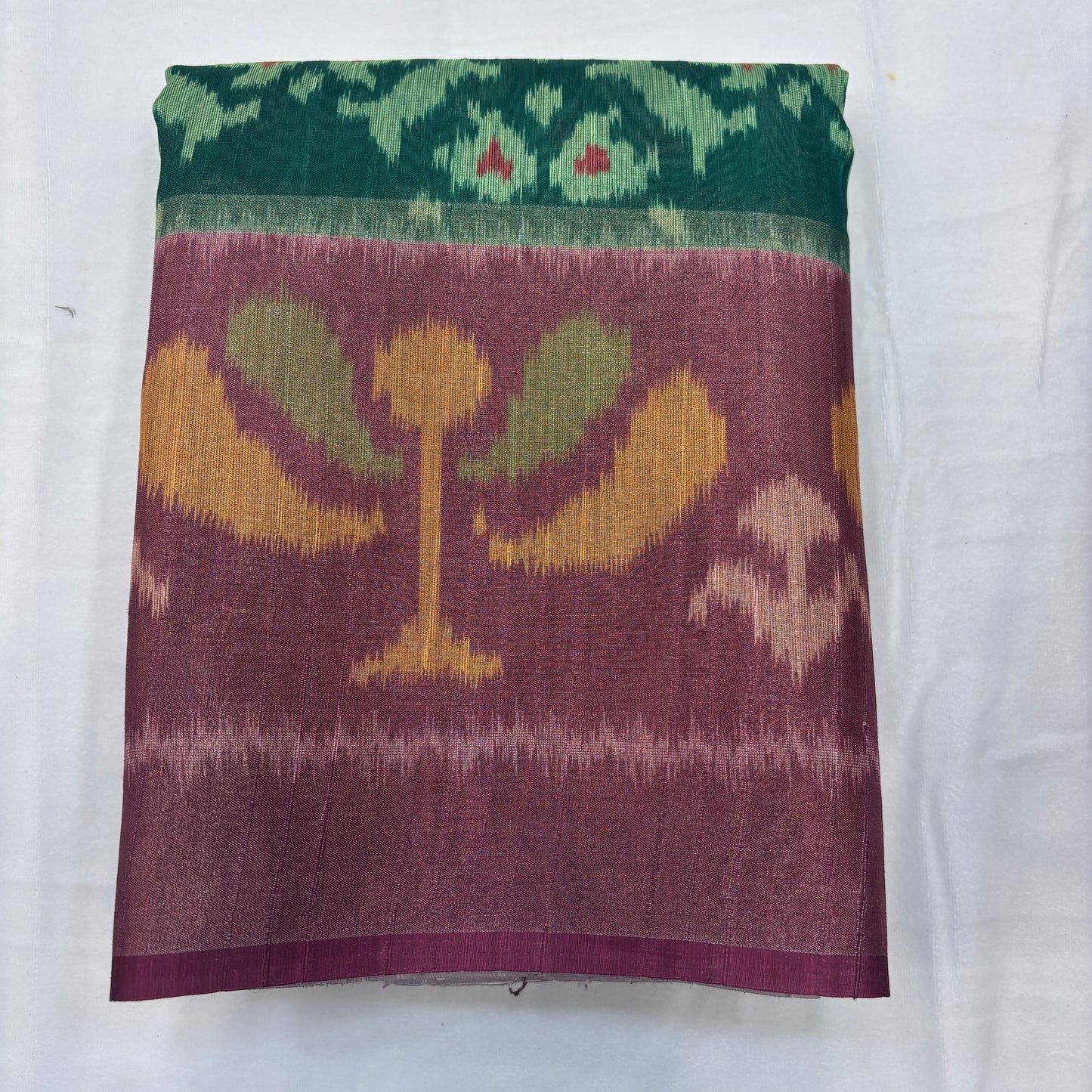 Premium Pochampally Semi Silk Saree with Traditional Handloom Ikat Patterns | Elegant Festive, Office & Ethnic Wear Saree for Women