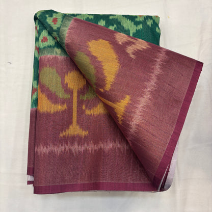 Premium Pochampally Semi Silk Saree with Traditional Handloom Ikat Patterns | Elegant Festive, Office & Ethnic Wear Saree for Women