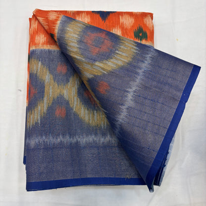 Premium Pochampally Semi Silk Saree with Traditional Handloom Ikat Patterns | Elegant Festive, Office & Ethnic Wear Saree for Women