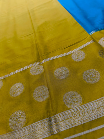 Premium Semi Crepe Silk Saree with Elegant Dual Tone Design & Rich Contrast Weave | Wedding, Festive & Party Wear | Radha By Rapid Rashmi