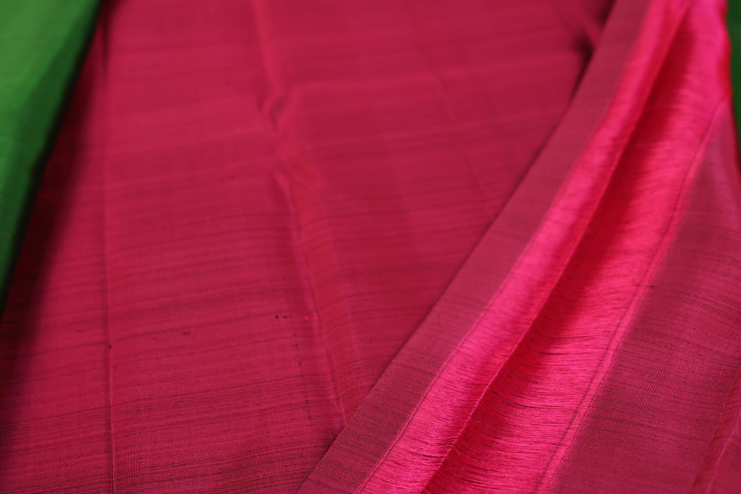 Small Border Pure Silk Saree – Pink Border with Peacock Design(Code PSS-11)
