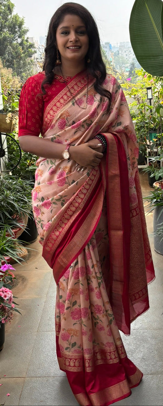 Microchex Premium Quality Crepe Saree Collection(Code SS-30)