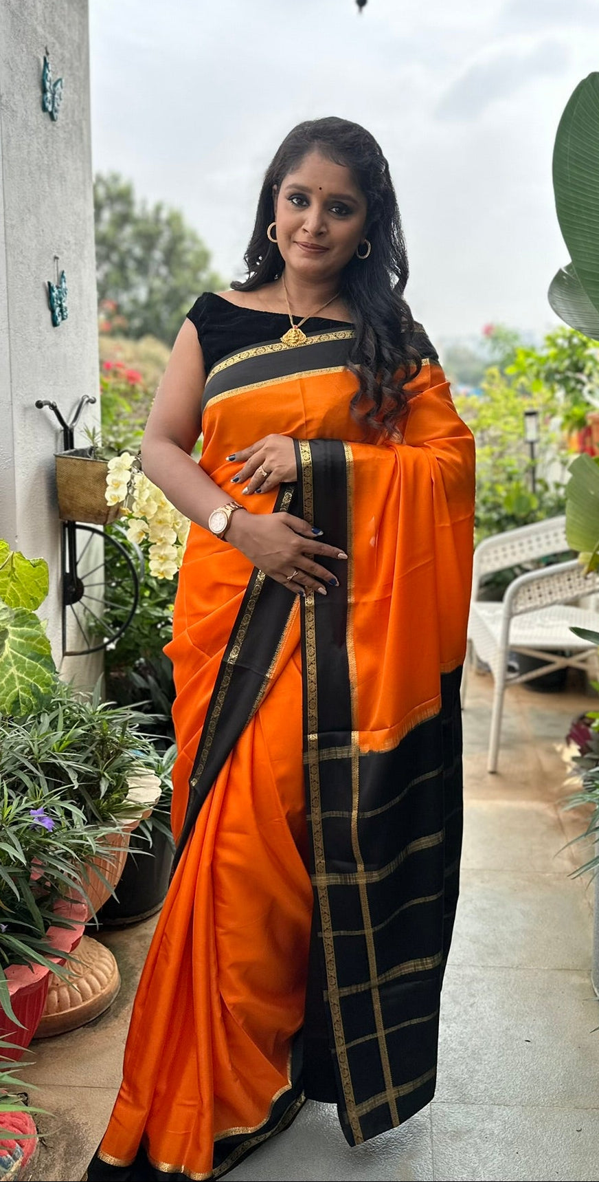 Pure Mysore Crepe Saree – 80 GSM (Code PMC-07)