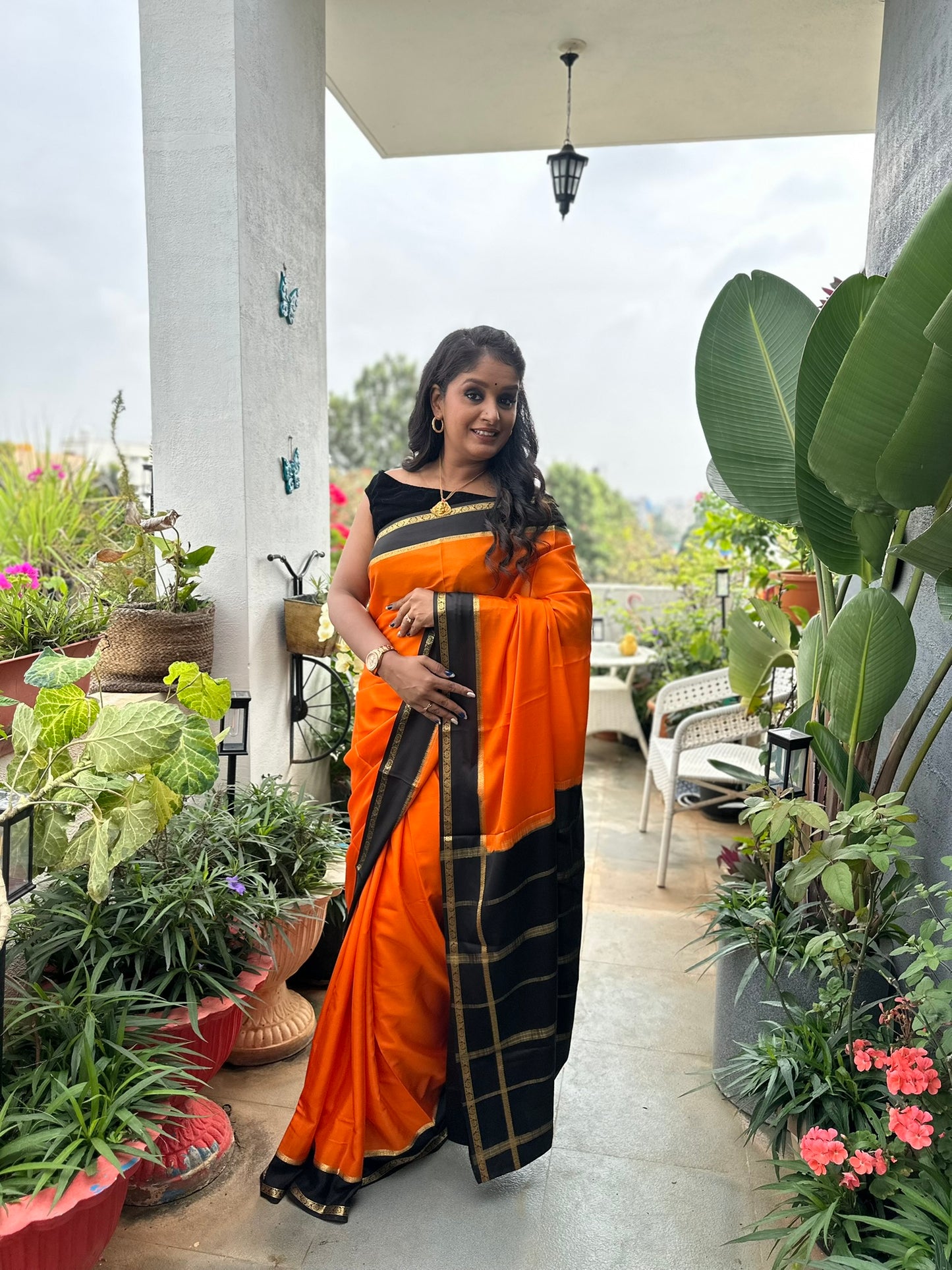 Pure Mysore Crepe Saree – 80 GSM (Code PMC-07)