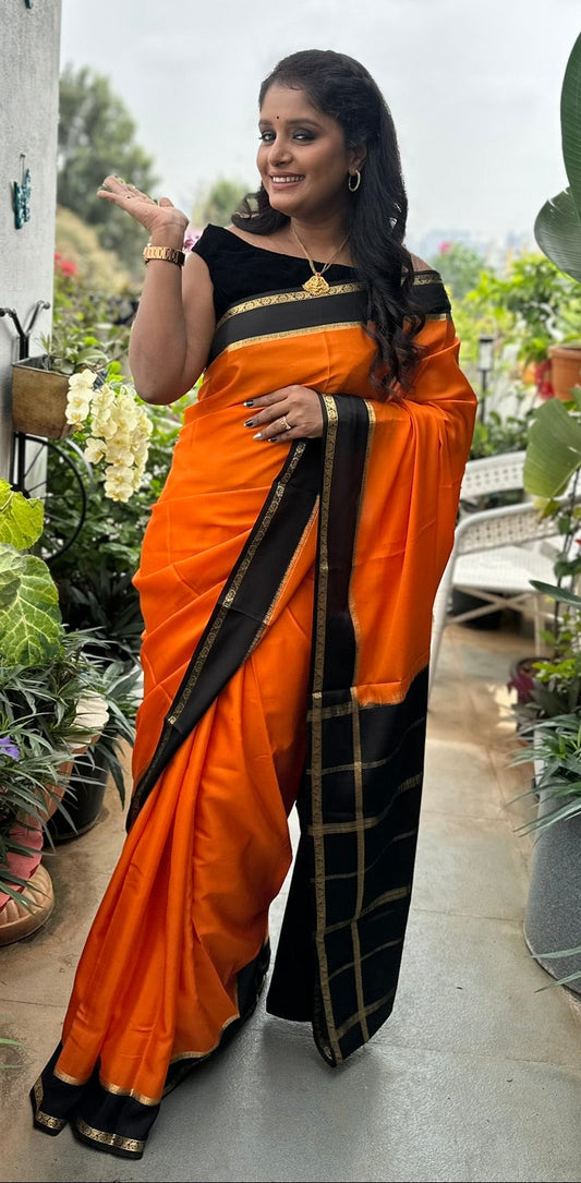 Pure Mysore Crepe Saree – 80 GSM (Code PMC-07)