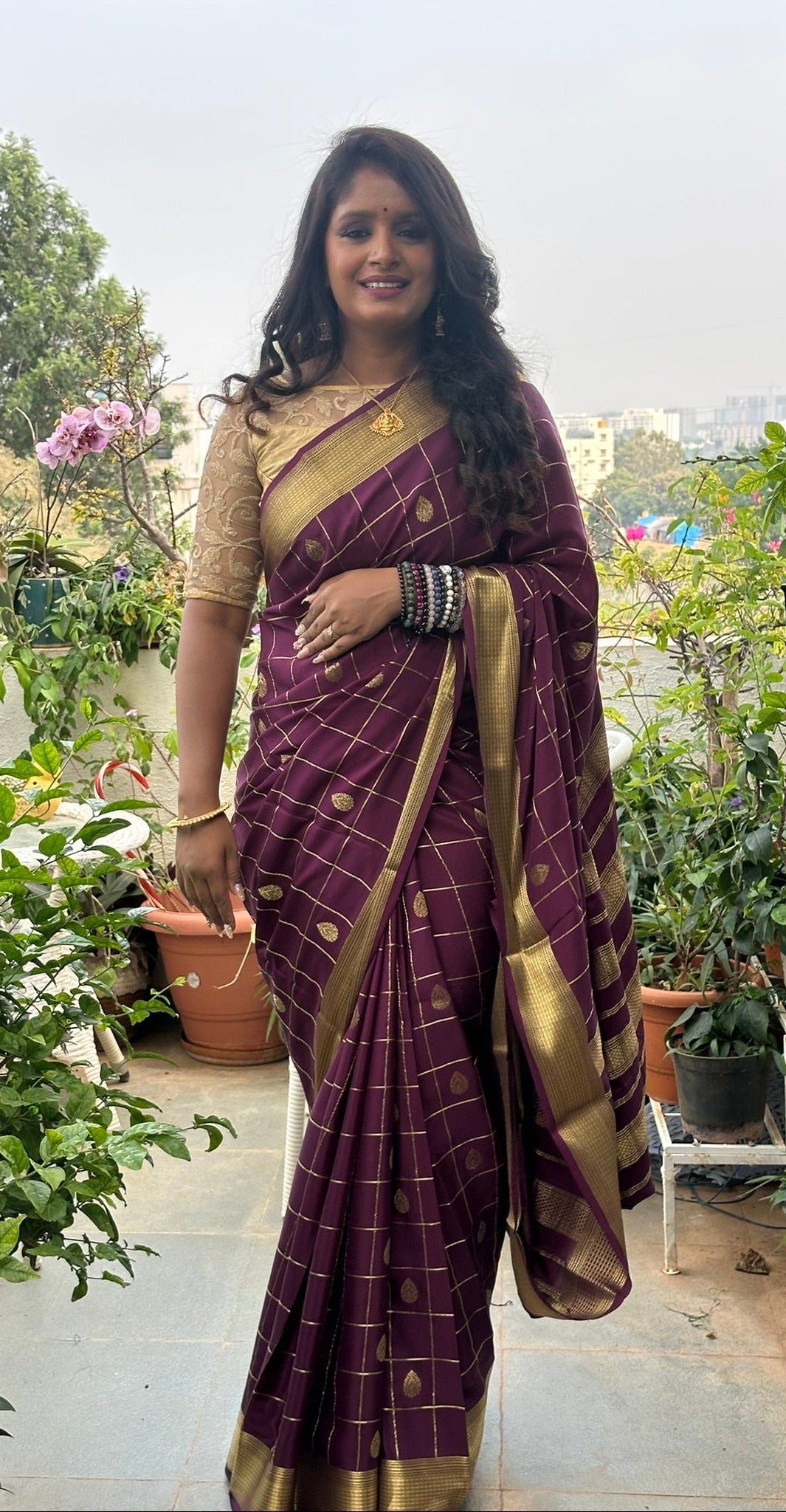 Pure Mysore Crepe Saree – 120 GSM(Code PMC-05)