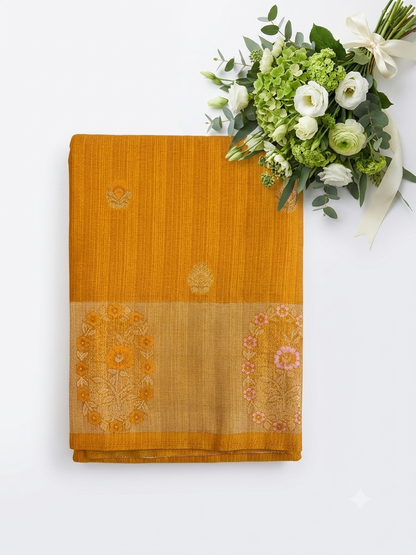 Tussar Heavy Meena Self Butta Saree with Rich Pallu | Premium Traditional Women’s Saree Product Code: TUS-01