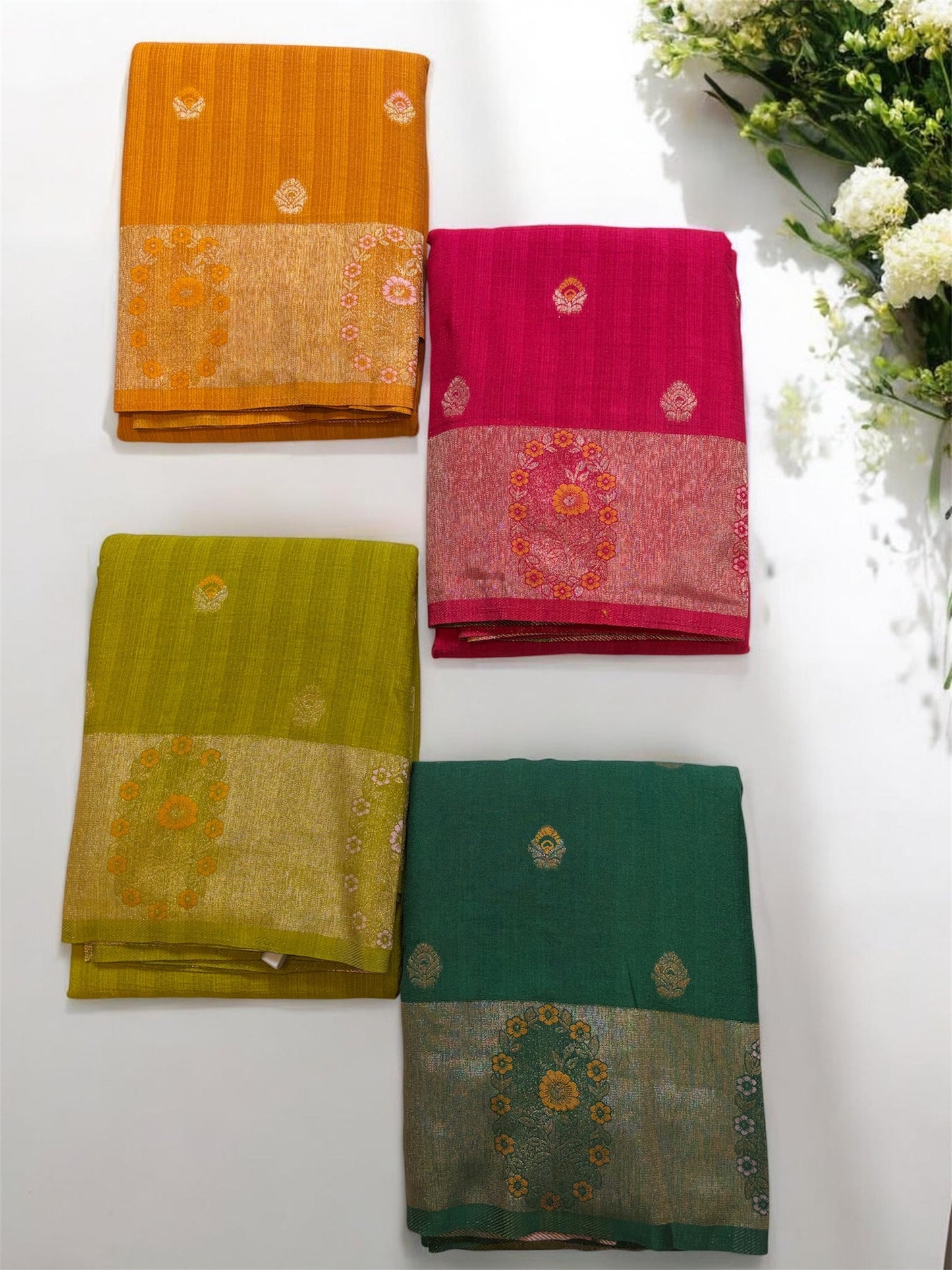 Tussar Heavy Meena Self Butta Saree with Rich Pallu | Premium Traditional Women’s Saree Product Code: TUS-01