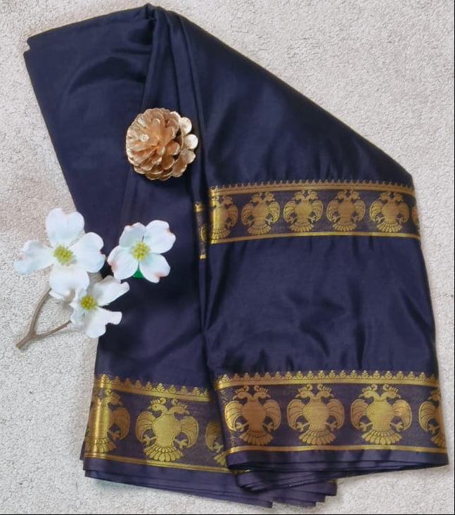Semi Mysore Crepe Saree(Code SMC-01)