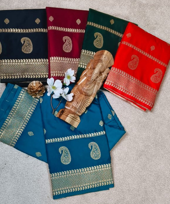 ND Crepe Silk Saree – Premium Chex Bentex Crepe Silk with Rich Pallu(Code SS-09)