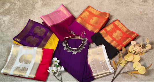 Gandaberunda Border Saree(Code SS-14)