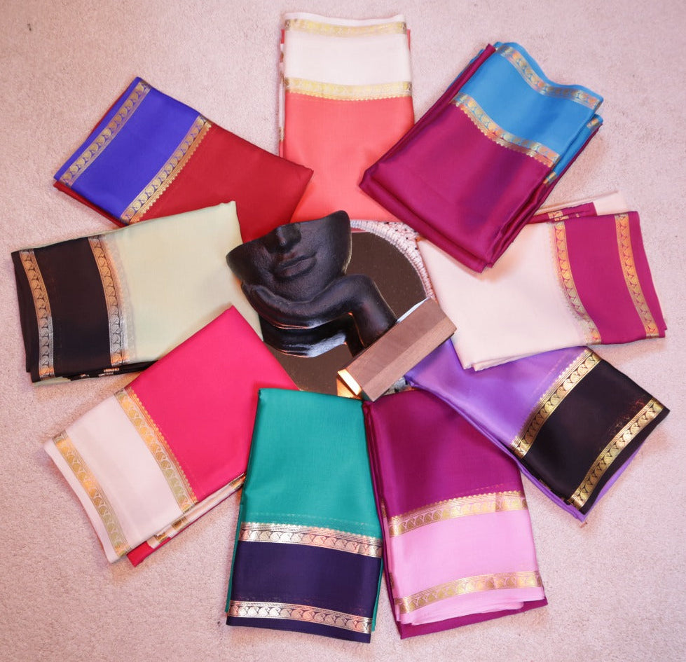 Pure Mysore Crepe Saree(Code MSC P-01)