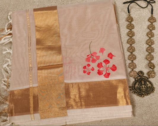 Kerala Poomaram Saree (Dassle)(Code KTS-04)