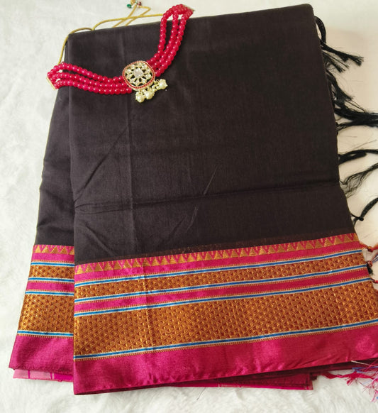 Ilkal Cotton Plain Saree(Code IK-05)