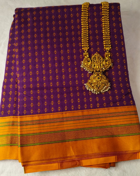 Ilkal Cotton Zig-Zag Saree(Code IK-06)