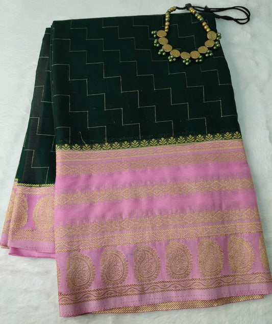 Chiffon Semi Crepe Saree(Code CFN-01)