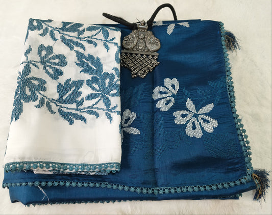 Tussar Embroidery Saree(Code TE-01)