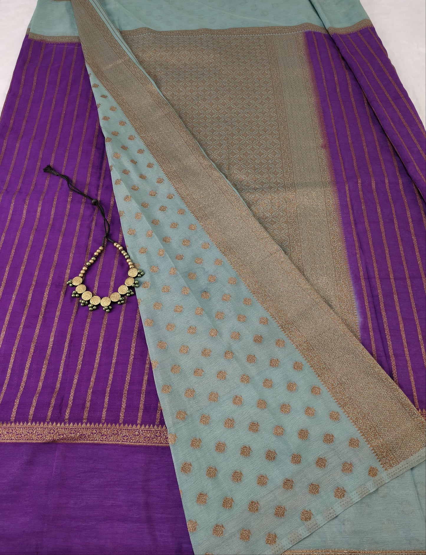 Wrinkle Premium Banarasi Saree(Code WKC-01)