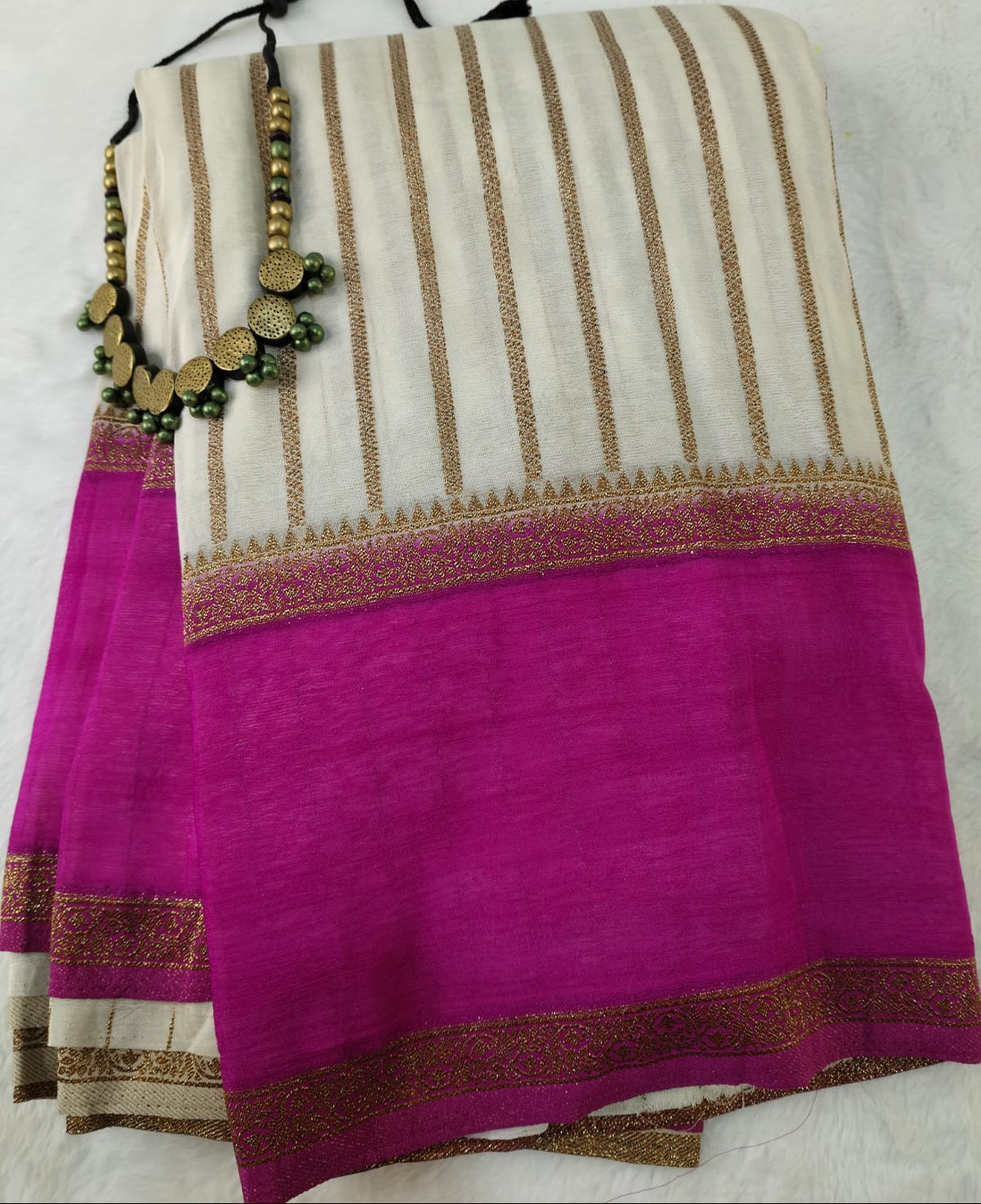 Wrinkle Premium Banarasi Saree(Code WKC-01)