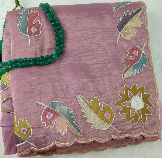 Organza Saree with Embroidery Work(Code OGZ-01)