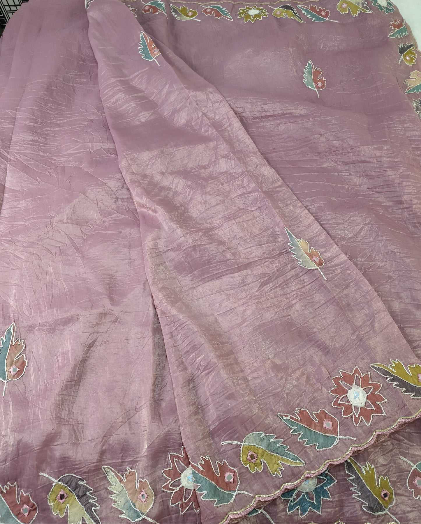 Organza Saree with Embroidery Work(Code OGZ-01)