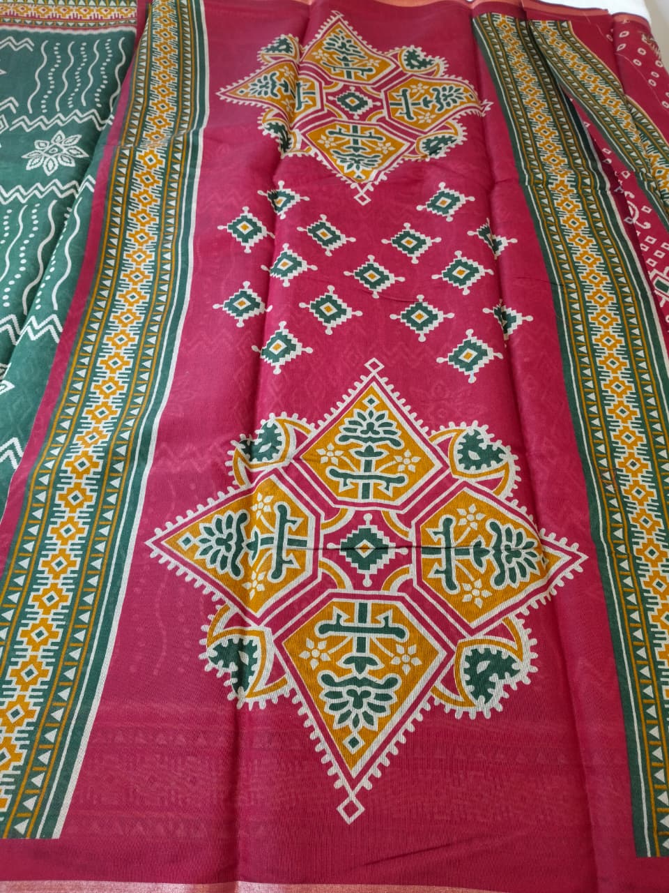 Mul Cotton Rangoli Prints Saree(Code MC-05)