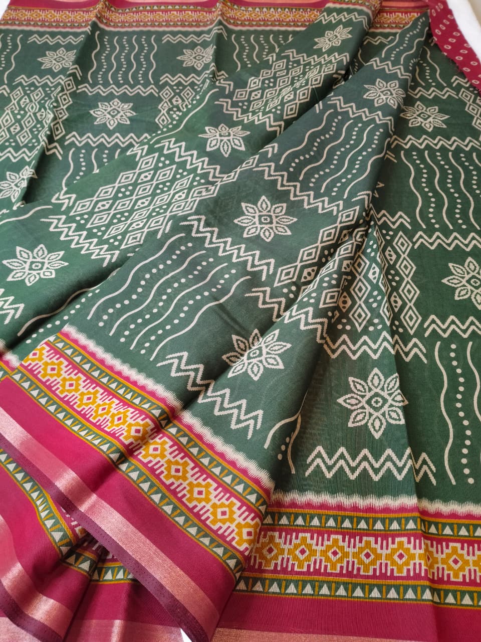 Mul Cotton Rangoli Prints Saree(Code MC-05)